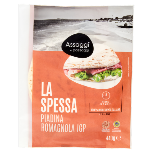 Assaggi e paesaggi la Spessa Piadina Romagnola IGP 3 x 147 g
