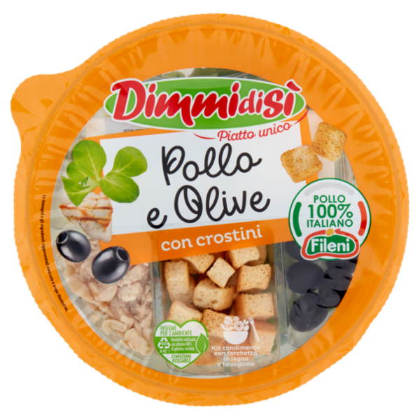 DimmidiSì Piatto unico Pollo e Olive con crostini 145 g