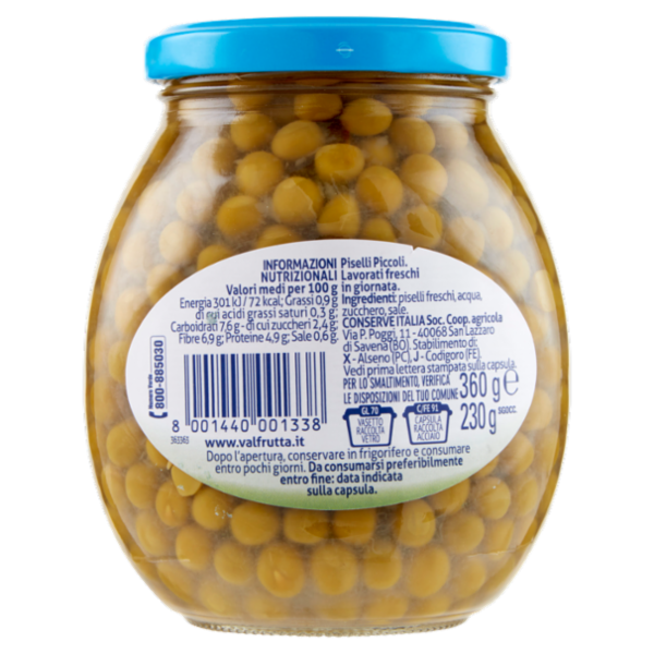 Valfrutta piselli italiani Piccoli 360 g