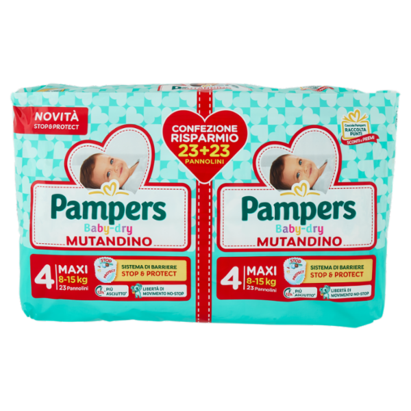 Pampers Baby-dry Mutandino Maxi 23 + 23 pz