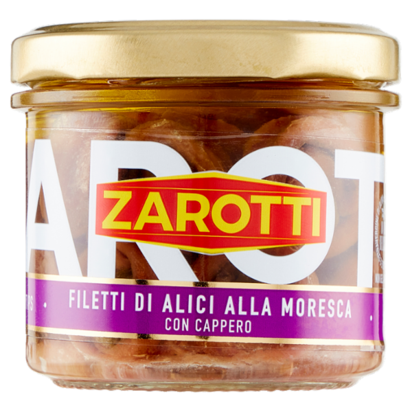 Zarotti Filetti di Alici alla Moresca con Cappero in Olio Delicato 110 g