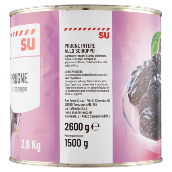 Sù Prugne allo Sciroppo 2,6 kg