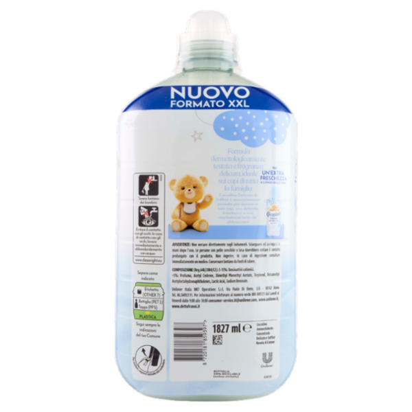 Coccolino Ammorbidente Concentrato Delicato & Soffice Nuvola di cotone 87 Lavaggi 1827 ml