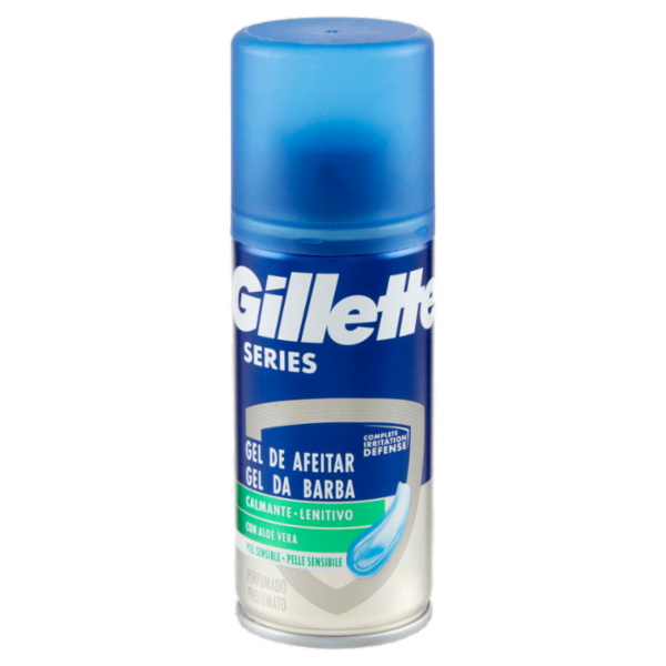 Gillette Gel da Barba da Uomo Series Lenitivo con Aloe Vera, 75 ml