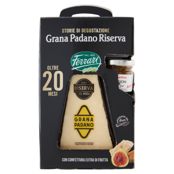 Ferrari Grana Padano DOP Riserva Oltre 20 Mesi 250g con Confettura Extra di Fichi bio