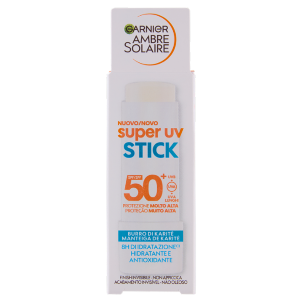 Garnier Ambre Solaire Super UV Stick SPF 50⁺ Burro di Karitè 9 ml