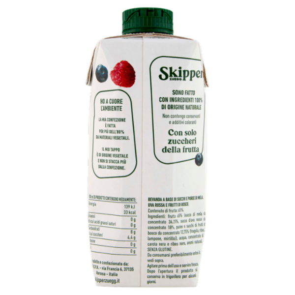 Zuegg Skipper Frutti del Bosco Senza zuccheri aggiunti 330 ml