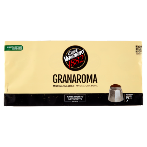 Caffè Vergnano 1882 Granaroma Miscela Classica Macinatura Moka 4 x 250 g