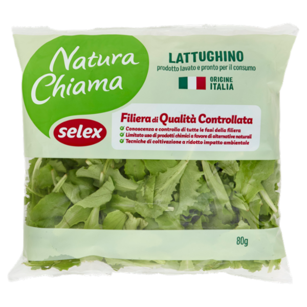 Selex Natura Chiama Lattughino Lavato e Pronto per il Consumo 80 g
