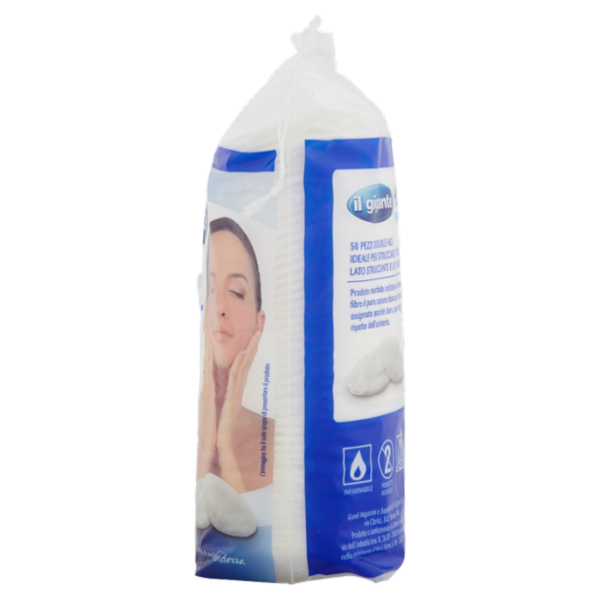 IL GIGANTE Maxi Dischetti Strucco Ovali in Cotone 50 pz