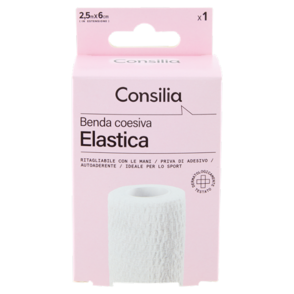 Consilia Benda Coesiva Elastica 2,5 m x 6 cm in Estensione