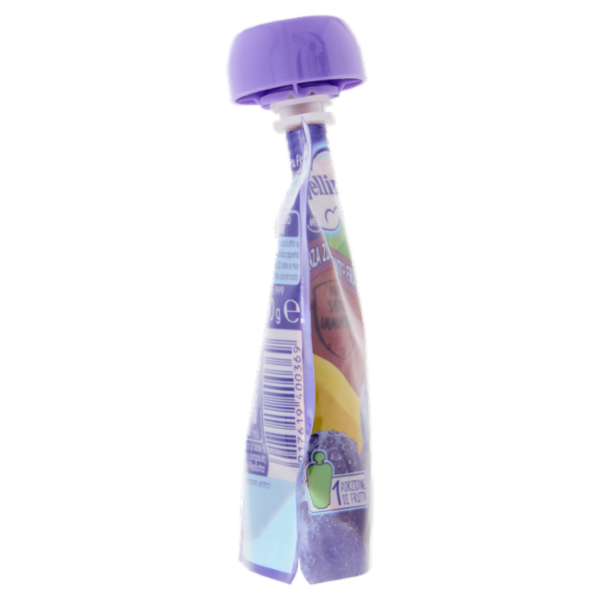 MELLIN Merenda di Frutta 100% con Carota, Mirtillo e Ribes Nero, dal 6° mese, Pouch 90 g