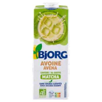 BJORG Avena Matcha Bevanda Vegetale Biologica, Prodotto In Italia, 1L