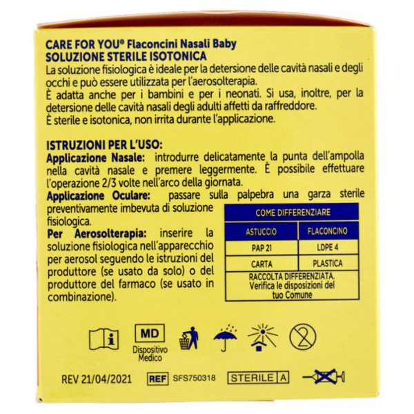 Care for you Baby Flaconcini Nasali 25 x 5 ml