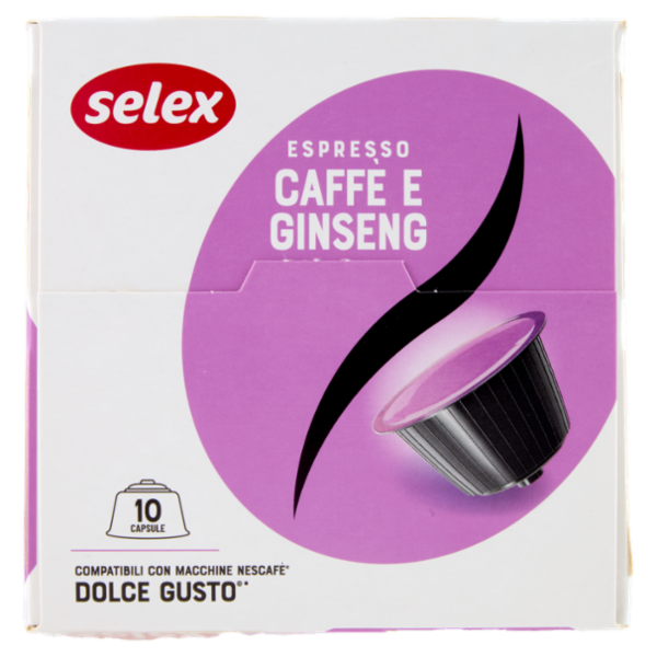 Selex Caffè e Ginseng Espresso in Capsule Compatibili Dolce Gusto 10 pezzi