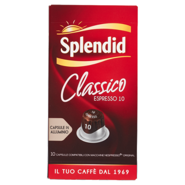Splendid Classico 10- 10 Capsule Caffè Compatibili con Macchine Nespresso*® Original 52g