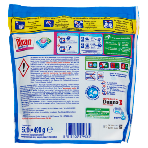 DIXAN Power Caps Color 35pz (490g)