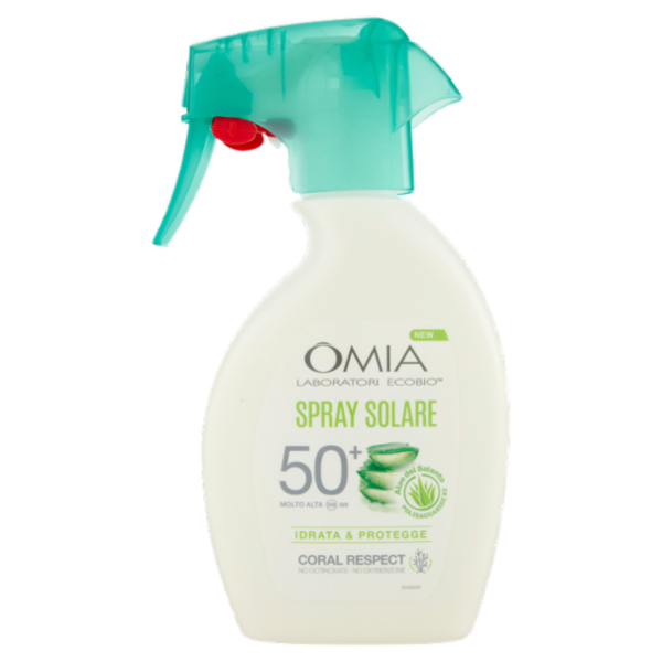 Omia Laboratori Ecobio Spray Solare 50⁺ Molto Alta Aloe del Salento 200 ml