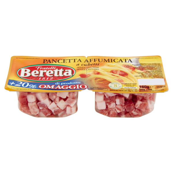 Fratelli Beretta Pancetta Affumicata a cubetti 2 x 90 g