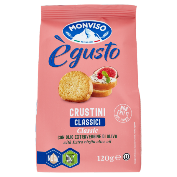 Monviso ègusto Crustini Classici con Olio Extravergine di Oliva 120 g