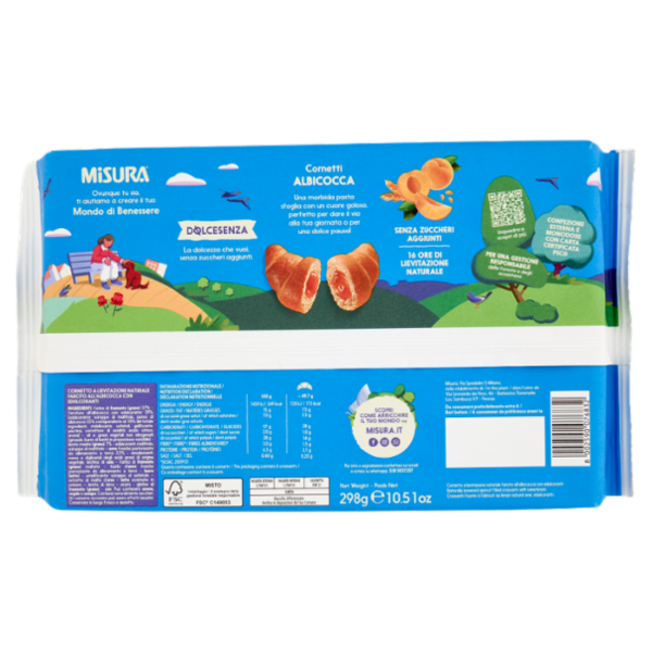 Misura Dolcesenza 6 Cornetti Albicocca 298 g