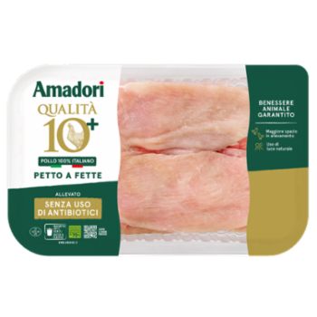 Amadori Qualità 10+ Petto Di Pollo a Fette 0,400 Kg