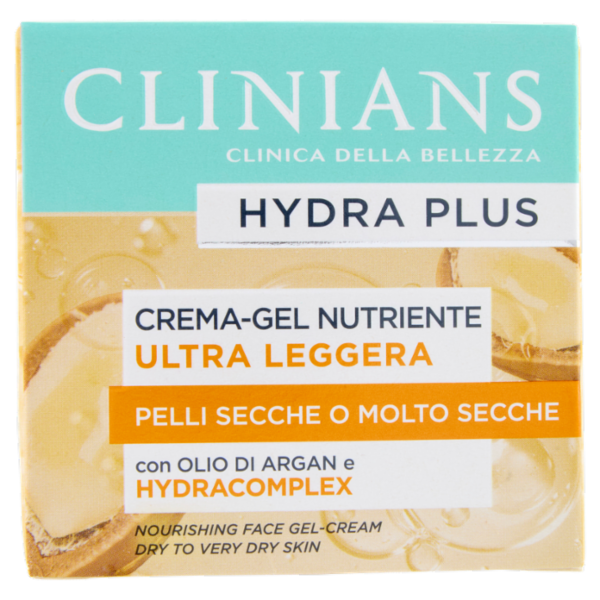 Clinians Hydra Plus Crema-Gel Nutriente Ultra Leggera Pelli Secche o Molto Secche 50 mL