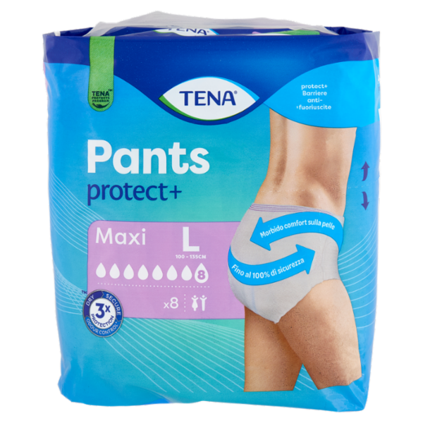 Tena Pants protect+ Maxi L 8 pz