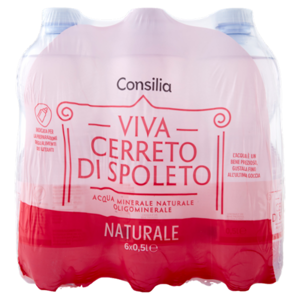Consilia Acqua Minerale Naturale Fonte Viva Cerreto di Spoleto 6x0,5 l