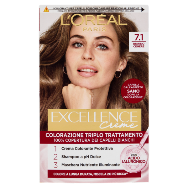 L'Oréal Paris Excellence Creme Colorazione Triplo Trattamento 7.1 Biondo Cenere