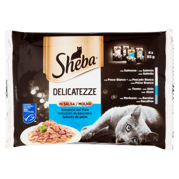 Sheba Delicatezze in Salsa Selezione del Mare 4 x 85 g