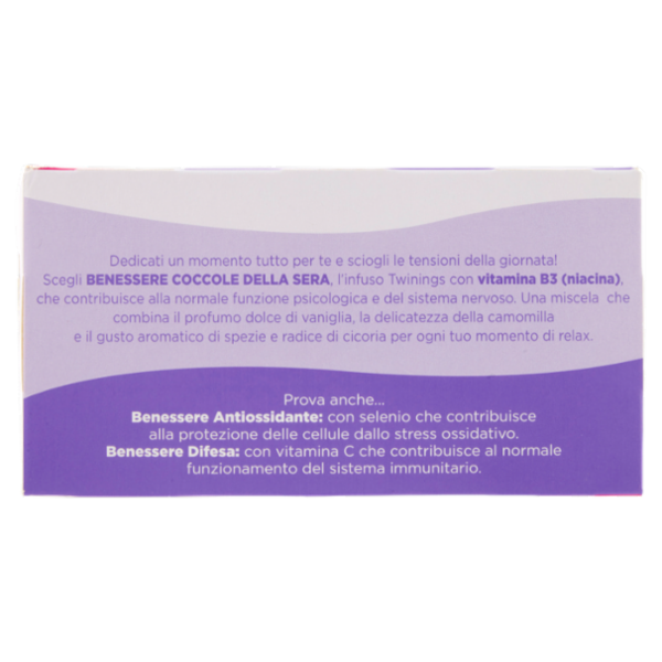 Twinings Benessere Coccole della Sera Infuso Aromatizzato 18 x 1,5 g