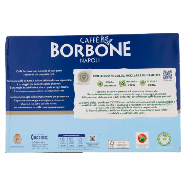 Caffè Borbone Miscela Decisa Cialde Compostabili* 80 x 7,2 g
