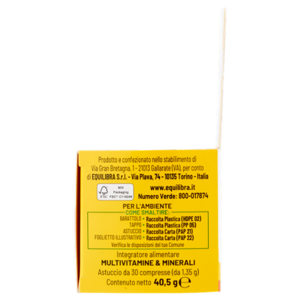 equilibra Multivitamine & Minerali Compresse Triplo Strato 30 x 1,35 g