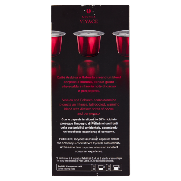 Pellini Miscela Vivace Compatibili Nespresso* 30 Capsule 165 g