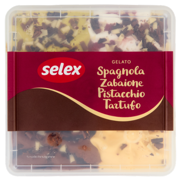 Selex Gelato Spagnola, Zabaione, Pistacchio e Tartufo 1 kg