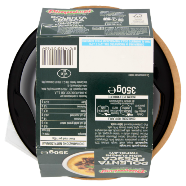 DimmidiSì Polenta Fresca con Funghi Trifolati 350 g
