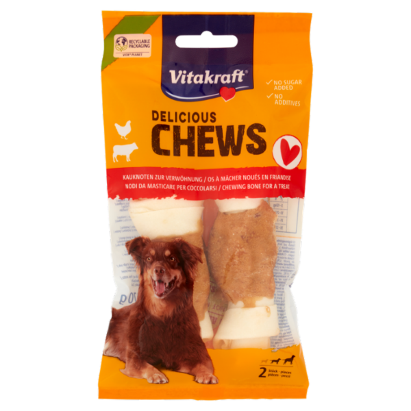 Vitakraft Delicious Chews Nodi da Masticare per Coccolarsi 2 pezzi 70 g