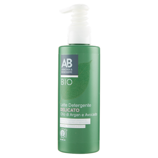 Armonia & Benessere Latte Detergente Delicato Bio con Oli di Argan e Avocado 200 ml