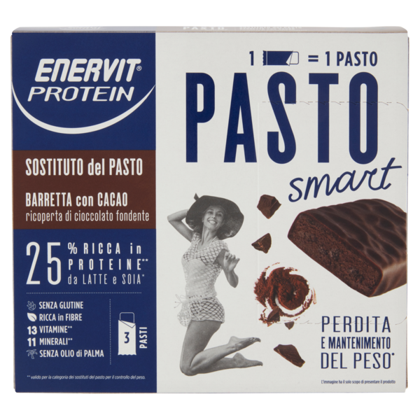 Enervit Protein Pasto smart Barretta con Cacao 3 x 58 g