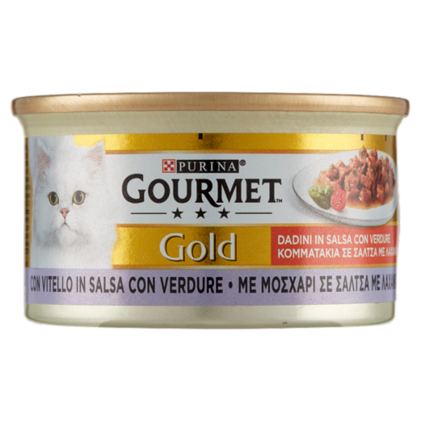 PURINA GOURMET Gold Dadini in Salsa con Verdure con Vitello in Salsa con Verdure 85 g