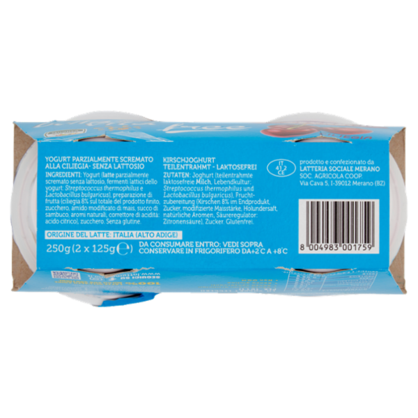 bella vita free Senza Lattosio Ciliegia 2 x 125 g