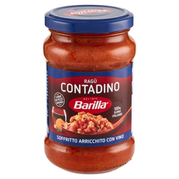 Barilla Sugo Ragù Contadino con Vino Rosso Condimento per Pasta 300g