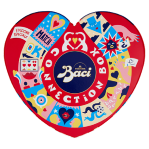 BACI PERUGINA Connection Box Cioccolatini Fondenti Ripieni Al Gianduia Scatola San Valentino 100g