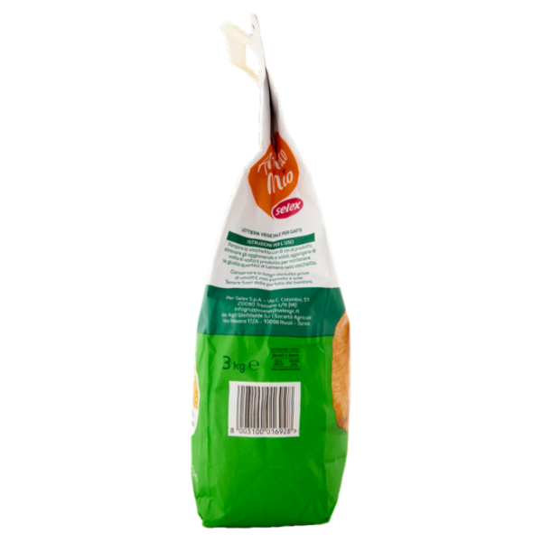 Selex Amico Mio Gatto Lettiera Agglomerante Vegetale di Mais Giallo 3 kg