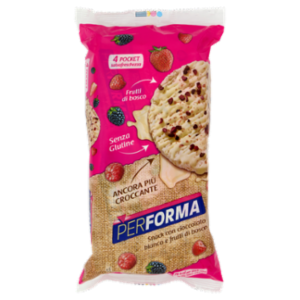 Performa Snack Gallette Con Cioccolato Bianco e Frutti Di Bosco, 84kcal Per Snack - 8 x 16,5 g