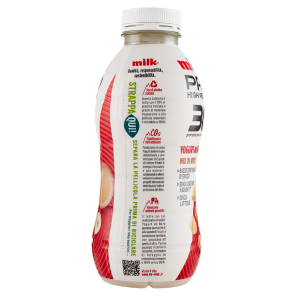 Milk Pro High Protein 30g Yogurt da Bere Mix di Noci 500 g