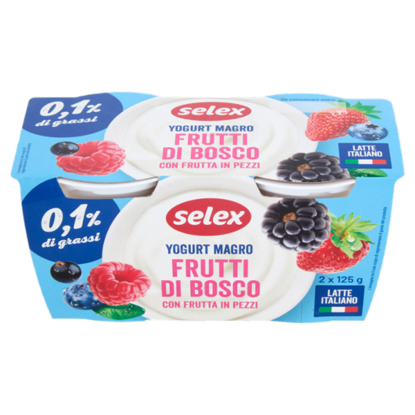 Selex Yogurt Magro Frutti di Bosco 2x125 g