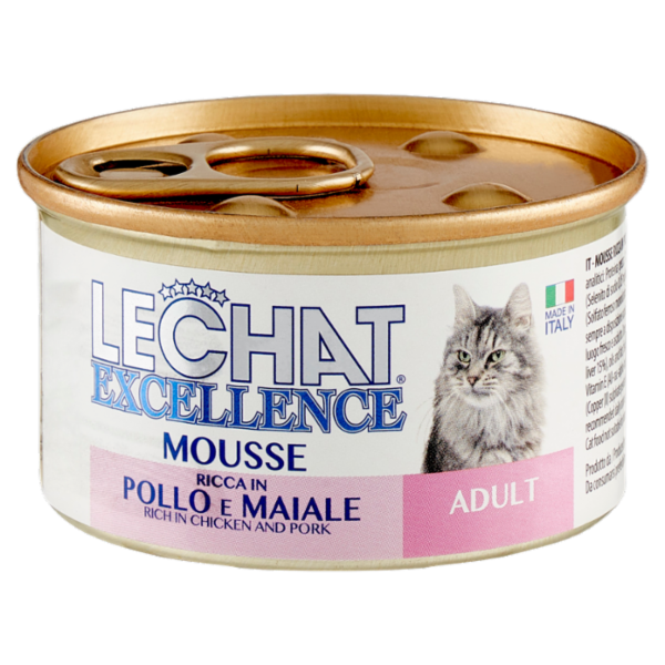 LeChat Excellence Adult Mousse Ricca in Pollo e Maiale 85 g