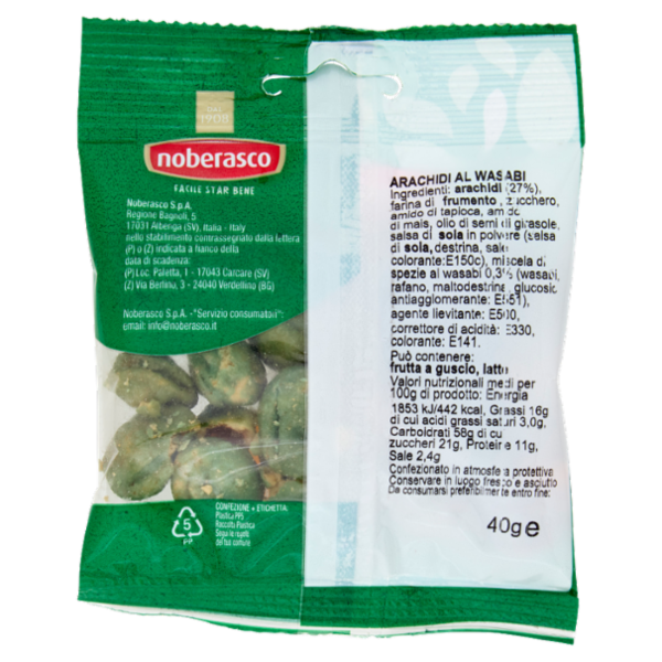 noberasco € 0,99 Arachidi Wasabi 40 g